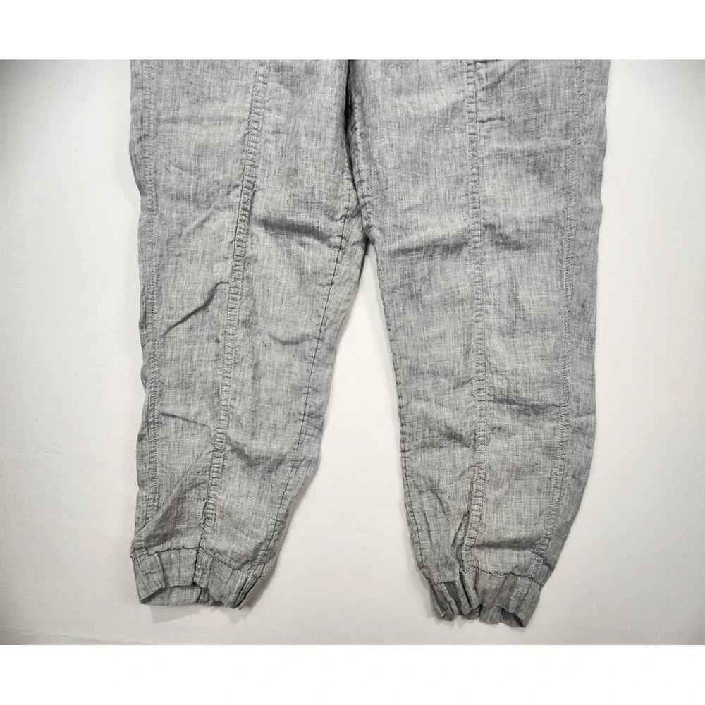ATHLETA Cabo Linen Jogger Gray 100% Linen Exercise Yoga Pilates Size M - Picture 2 of 10